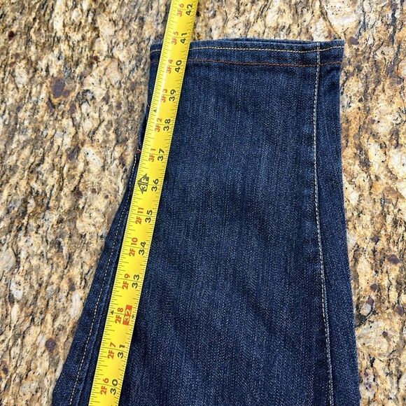 Bongo Dark Wash Cotton Blend Denim Suspender Capris Size 8F - Picture 11 of 13